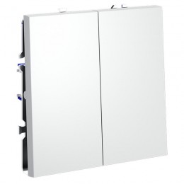 Выключатель 2-кл. СП S70 10А механизм бел. матов. Voltum VLS020102