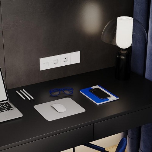 Выключатель 2-кл. СП S70 10А механизм бел. матов. Voltum VLS020102