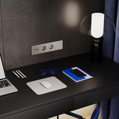 Выключатель 2-кл. СП S70 10А механизм кашемир Voltum VLS020103