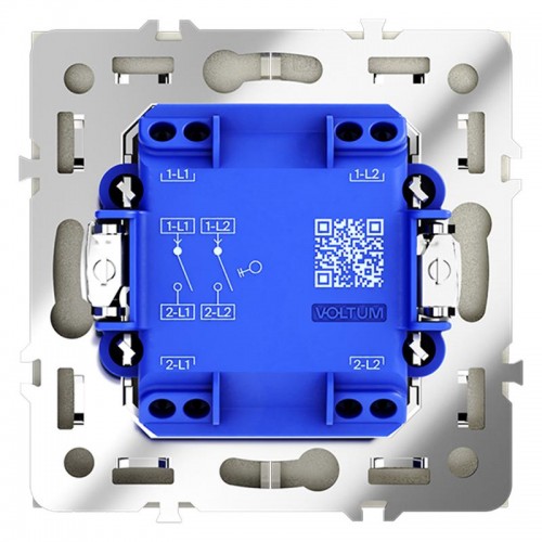 Выключатель 2-кл. СП S70 10А механизм сталь Voltum VLS020105