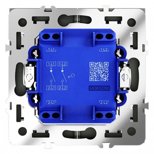 Выключатель 2-кл. СП S70 10А механизм графит Voltum VLS020107