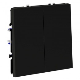 Выключатель 2-кл. СП S70 10А механизм черн. матов. Voltum VLS020108