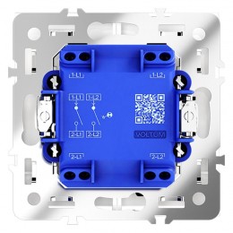 Выключатель 2-кл. СП S70 10А с подсветкой механизм бел. глянцевый Voltum VLS020201