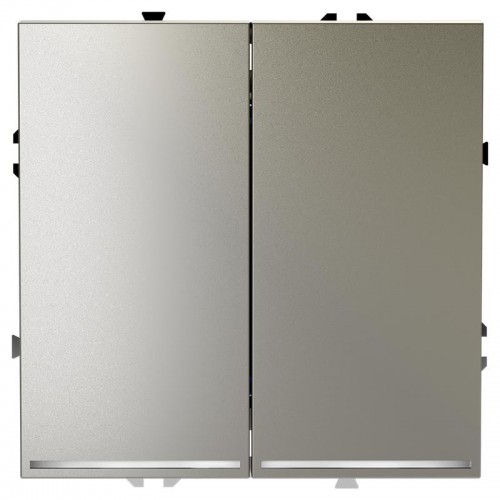 Выключатель 2-кл. СП S70 10А с подсветкой механизм шелк Voltum VLS020204