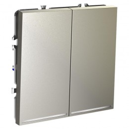 Выключатель 2-кл. СП S70 10А с подсветкой механизм шелк Voltum VLS020204