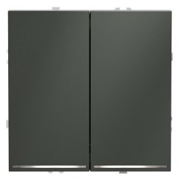 Выключатель 2-кл. СП S70 10А с подсветкой механизм титан Voltum VLS020206