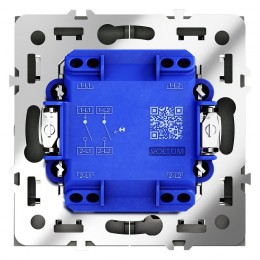 Выключатель 2-кл. СП S70 10А с подсветкой механизм титан Voltum VLS020206
