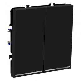 Выключатель 2-кл. СП S70 10А с подсветкой механизм графит Voltum VLS020207