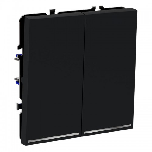 Выключатель 2-кл. СП S70 10А с подсветкой механизм графит Voltum VLS020207