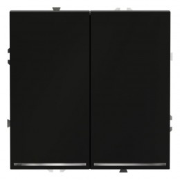 Выключатель 2-кл. СП S70 10А с подсветкой механизм черн. матов. Voltum VLS020208