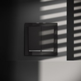 Выключатель 2-кл. СП S70 10А с подсветкой механизм черн. матов. Voltum VLS020208