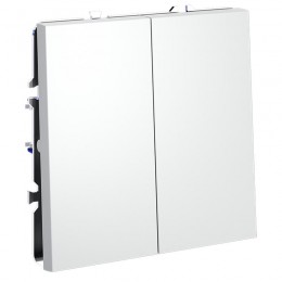 Переключатель проходной 2-кл. СП S70 10А механизм бел. матов. Voltum VLS020302