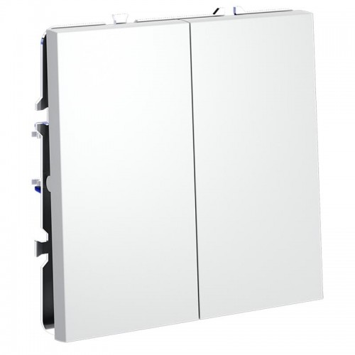 Переключатель проходной 2-кл. СП S70 10А механизм бел. матов. Voltum VLS020302