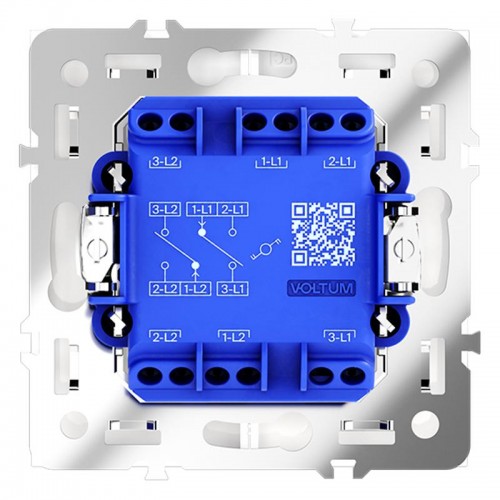 Переключатель проходной 2-кл. СП S70 10А механизм кашемир Voltum VLS020303