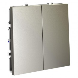 Переключатель проходной 2-кл. СП S70 10А механизм шелк Voltum VLS020304