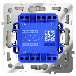 Переключатель проходной 2-кл. СП S70 10А механизм шелк Voltum VLS020304