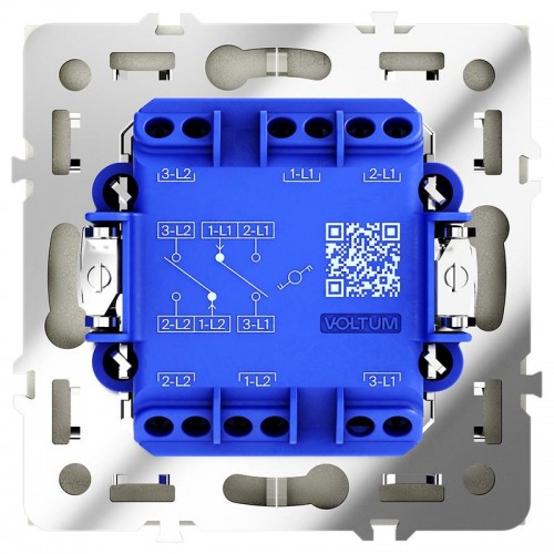 Переключатель проходной 2-кл. СП S70 10А механизм шелк Voltum VLS020304