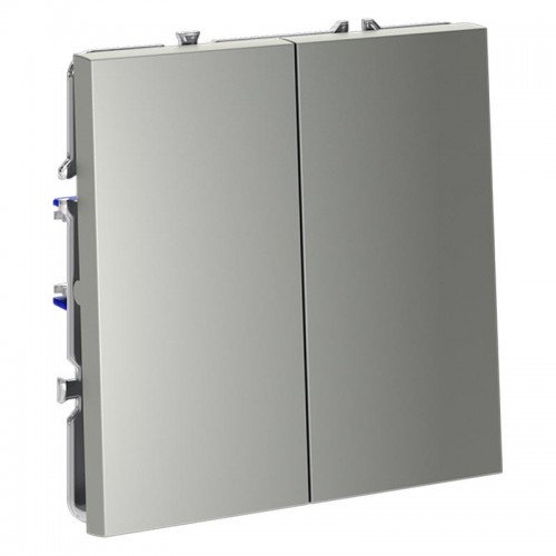 Переключатель проходной 2-кл. СП S70 10А механизм сталь Voltum VLS020305