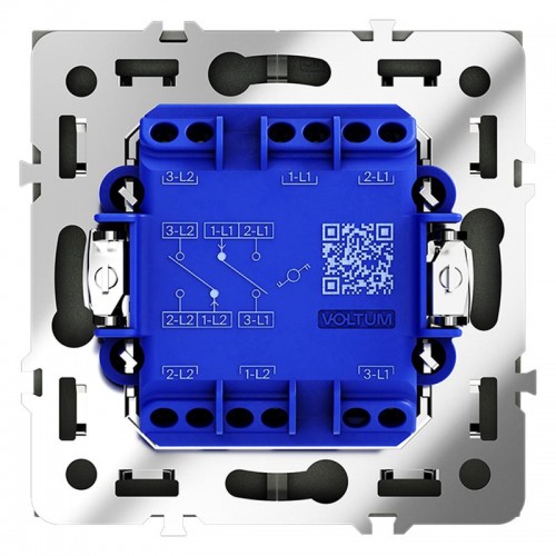 Переключатель проходной 2-кл. СП S70 10А механизм графит Voltum VLS020307