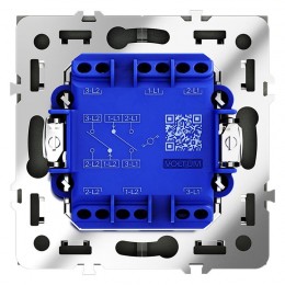 Переключатель проходной 2-кл. СП S70 10А механизм черн. матов. Voltum VLS020308