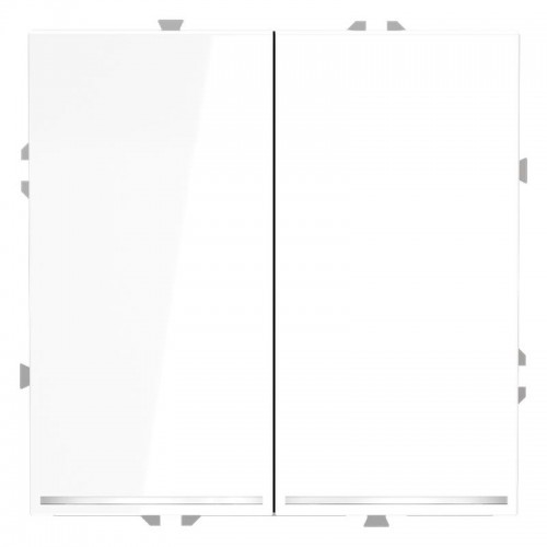 Переключатель проходной 2-кл. СП S70 10А с подсветкой механизм бел. глянцевый Voltum VLS020401