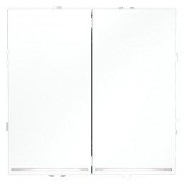 Переключатель проходной 2-кл. СП S70 10А с подсветкой механизм бел. матов. Voltum VLS020402