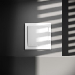 Переключатель проходной 2-кл. СП S70 10А с подсветкой механизм бел. матов. Voltum VLS020402