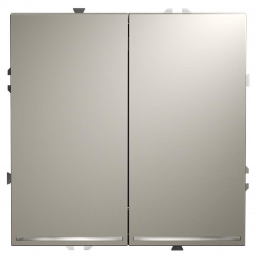 Переключатель проходной 2-кл. СП S70 10А с подсветкой механизм кашемир Voltum VLS020403