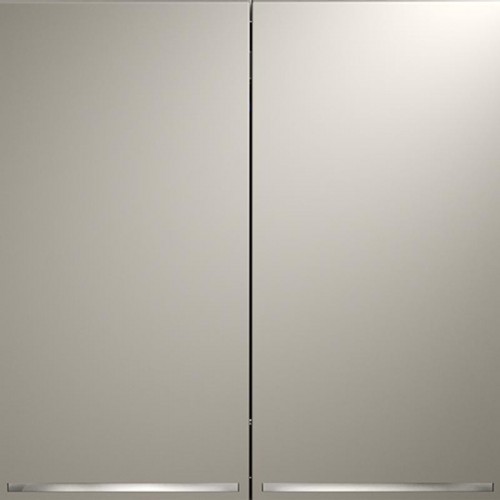 Переключатель проходной 2-кл. СП S70 10А с подсветкой механизм кашемир Voltum VLS020403