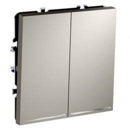 Переключатель проходной 2-кл. СП S70 10А с подсветкой механизм кашемир Voltum VLS020403