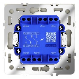 Переключатель проходной 2-кл. СП S70 10А с подсветкой механизм сталь Voltum VLS020405