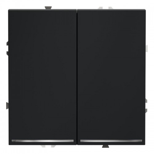 Переключатель проходной 2-кл. СП S70 10А с подсветкой механизм графит Voltum VLS020407