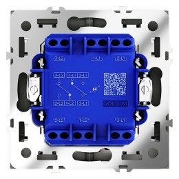 Переключатель проходной 2-кл. СП S70 10А с подсветкой механизм графит Voltum VLS020407