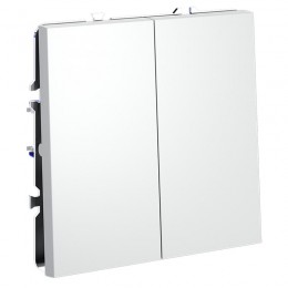 Выключатель 2-кл. СП S70 10А с самовозвратом механизм бел. матов. Voltum VLS020602