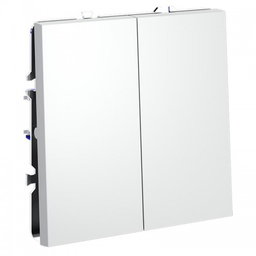 Выключатель 2-кл. СП S70 10А с самовозвратом механизм бел. матов. Voltum VLS020602