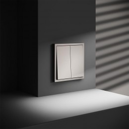 Выключатель 2-кл. СП S70 10А с самовозвратом механизм кашемир Voltum VLS020603