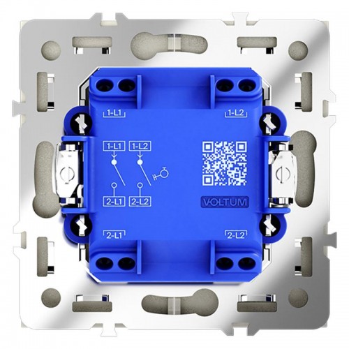 Выключатель 2-кл. СП S70 10А с самовозвратом механизм сталь Voltum VLS020605