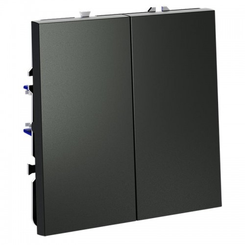 Выключатель 2-кл. СП S70 10А с самовозвратом механизм титан Voltum VLS020606