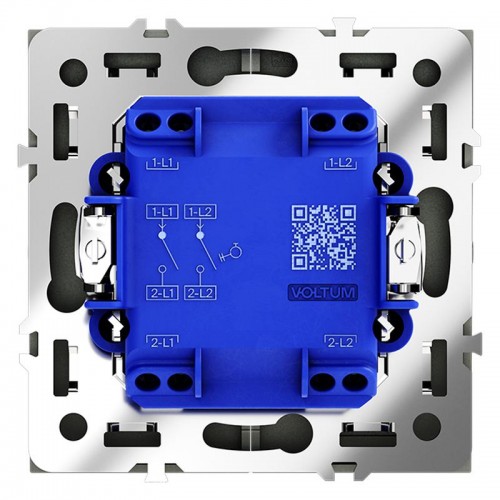 Выключатель 2-кл. СП S70 10А с самовозвратом механизм графит Voltum VLS020607