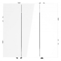 Выключатель 3-кл. СП S70 10А механизм бел. глянцевый Voltum VLS030101