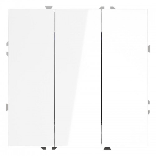 Выключатель 3-кл. СП S70 10А механизм бел. глянцевый Voltum VLS030101