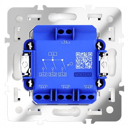 Выключатель 3-кл. СП S70 10А механизм бел. глянцевый Voltum VLS030101