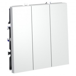 Выключатель 3-кл. СП S70 10А механизм бел. матов. Voltum VLS030102