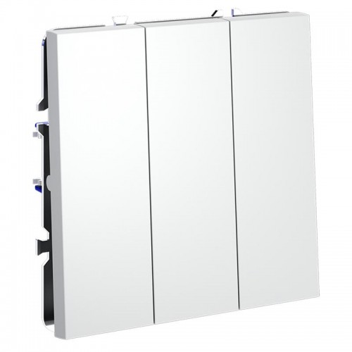 Выключатель 3-кл. СП S70 10А механизм бел. матов. Voltum VLS030102