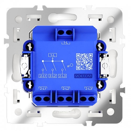Выключатель 3-кл. СП S70 10А механизм бел. матов. Voltum VLS030102