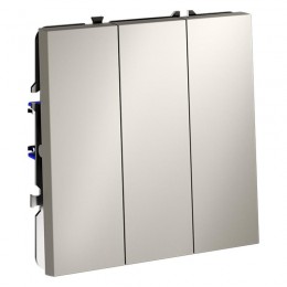 Выключатель 3-кл. СП S70 10А механизм кашемир Voltum VLS030103