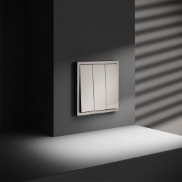 Выключатель 3-кл. СП S70 10А механизм кашемир Voltum VLS030103