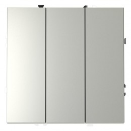 Выключатель 3-кл. СП S70 10А механизм сталь Voltum VLS030105