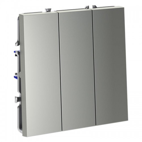 Выключатель 3-кл. СП S70 10А механизм сталь Voltum VLS030105