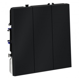 Выключатель 3-кл. СП S70 10А механизм графит Voltum VLS030107